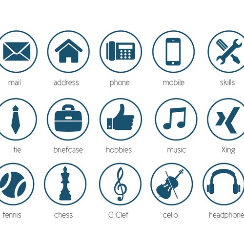 20 Modern Icons For Personal Cv Resume Icon Or Button Contest 99designs