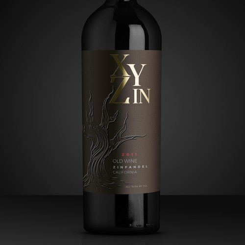 Gothic Old Vine Zinfandel Wine Label Design by Shark1@