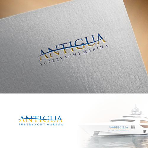 Logo for Antigua Superyacht Marina Design by Nara✎
