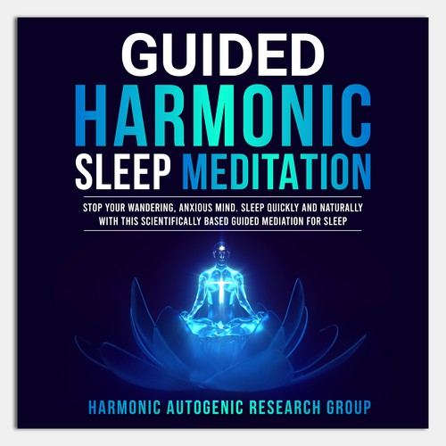 Design an abstract dark on dark sleep meditation book cover Design by Unboxing Studio