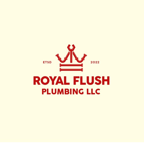Royal Flush Plumbing Logo Diseño de p3astudio