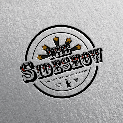 Logo for The Sideshow - a whimsical art gallery Design by G+D