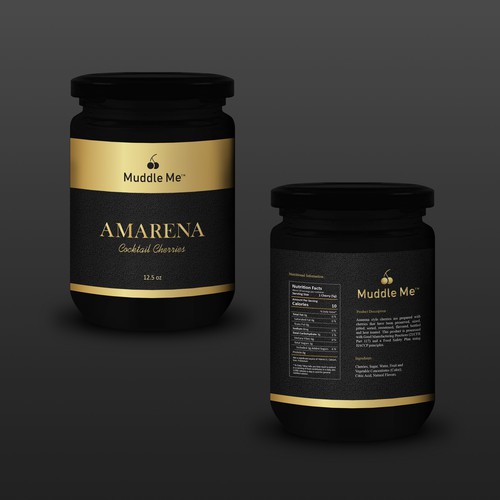 Label For Classy Cocktail Cherry Design by Crabatose