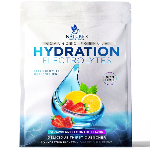 Refreshing Hydration Electrolytes Design Needed for Nature's Nutrition Design by agooshe