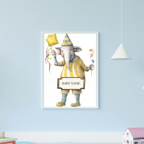 Design unique baby nursery poster with magical creatures Design by DWL-Designs