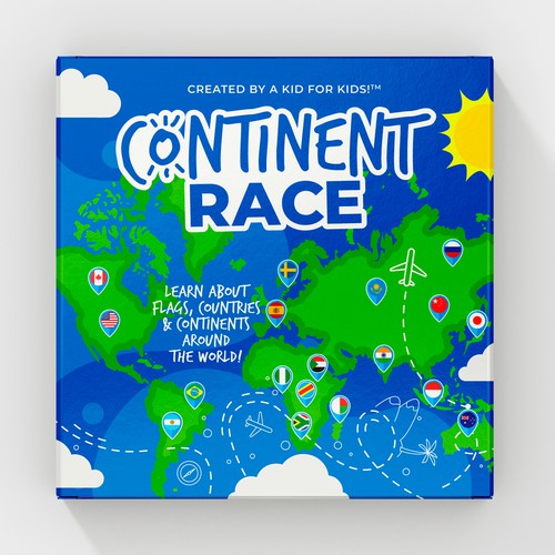 Continent Race - Kids Game -  Learn about the World! Design by Kate Design ❤️