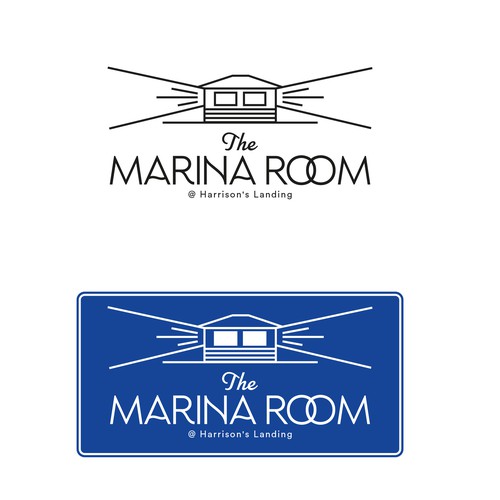 The Marina Room - Upscale nautical theme craft bar/restaurant logo Design by eva.fontana