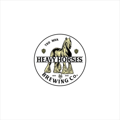 Vintage horse logo for a local brewery Design by F.canarin