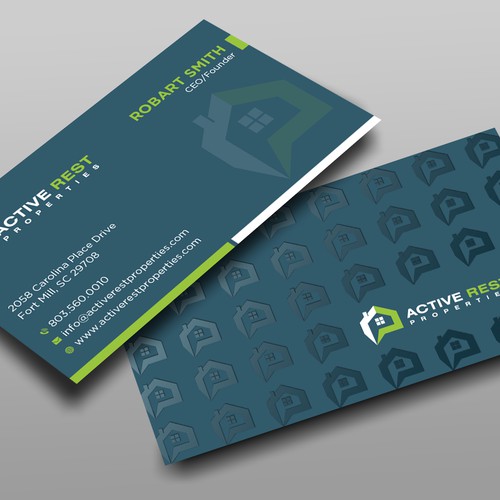 Modern Business Cards for Active Rest Properties Design by Brandmaker artist