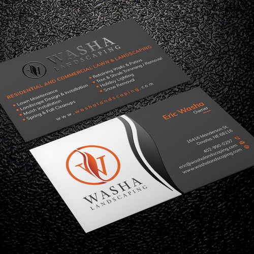 landscaping business card design