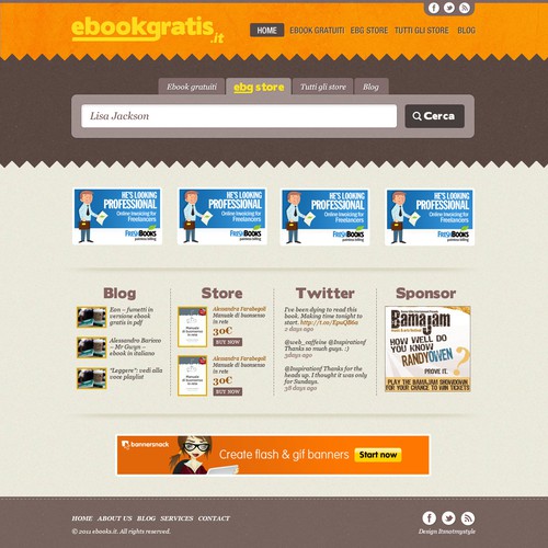 New design with improved usability for EbookGratis.It Diseño de stylenotmy