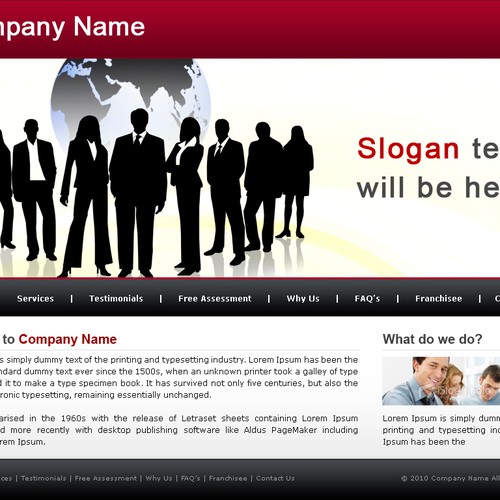 1-3 Page Website Template Design von KaizenKarma