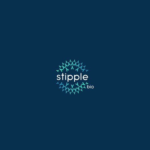 Design a logo for a biotech that uses "molecular stippling" to map out cancer's vulnerabilities Design by Winter Design Studio