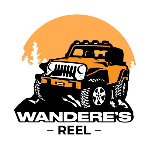 Wanderer's Reel logo (for Travel / Adventure YouTube channel) Design by Dimas N