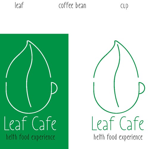 Logo: Leaf Cafe Design von paulina aleksić