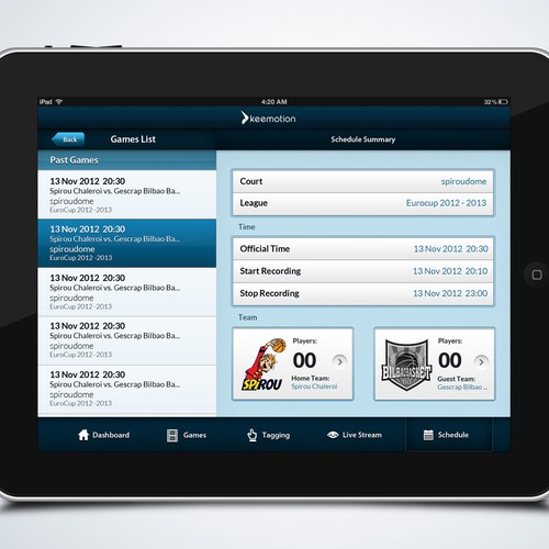 Create a stunning iPad design for a sports app Ontwerp door Unicorns