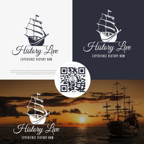 Logo for an Historical Exhibition: Sailing Through Time -Historical Echoes in a Digital Logo Design by LuxuryDesign