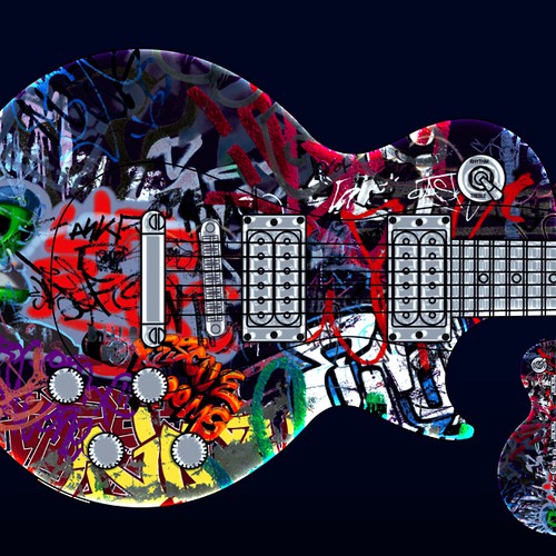 Download Designs On Electric Guitars Rock Punk Grunge Abstract Urban Other Graphic Design Contest 99designs