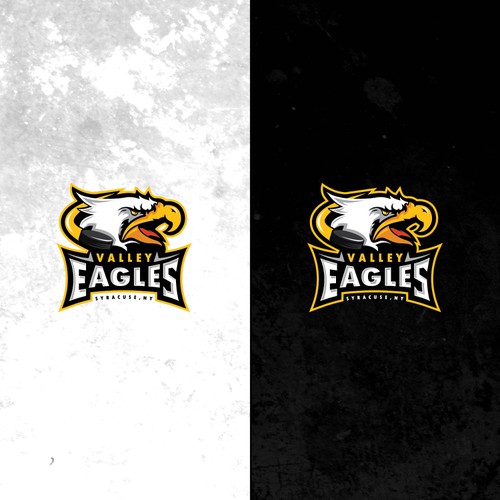 BOLD NEW SPORTS LOGO/EAGLE MASCOT needed for youth ice hockey association Design by Art Astronaut