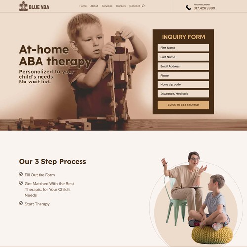 Looking for a friendly and minimalist design for kids therapy Site Design by WordpressExpert