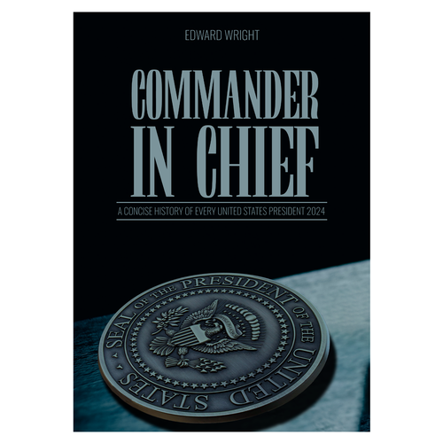 Regal book cover design for a presidential history book. Design by Dioniso Design Studio