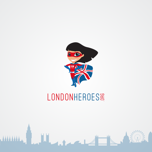 Create the character of a London hero as a logo for londonheroes.org Diseño de kreafox