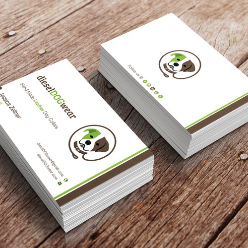 Design a stunning business card for a dog loving company Design by Zia_Hassan