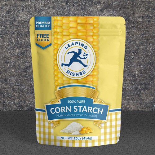 Need a BOLD DESIGN FOR CORN STARCH IN RESEALABLE BAG Design by Falcon Wings