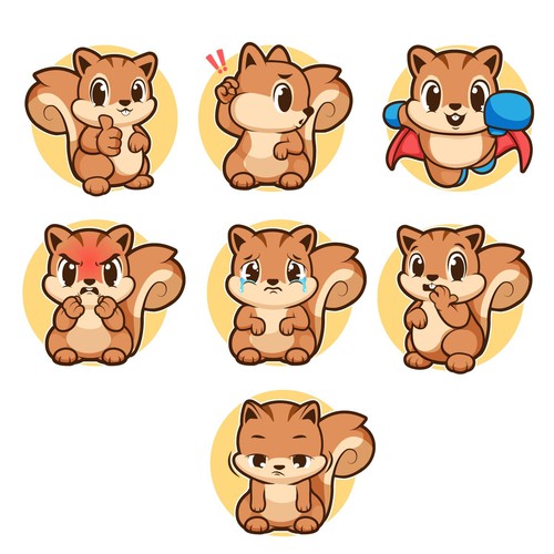 Designs | Comic-style squirrel for language learning app | Character or ...