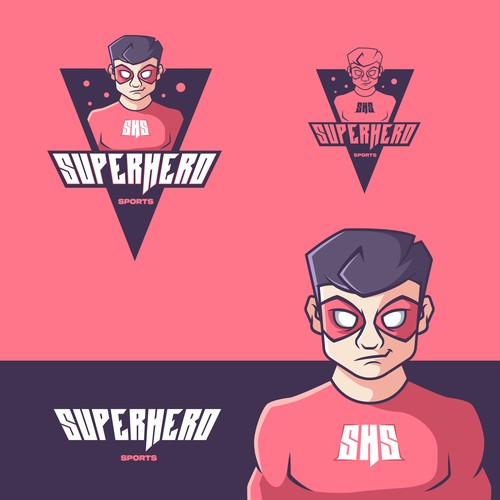 logo for super hero sports leagues Diseño de Q.™️
