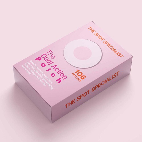 Pimple Patch PACKAGING to appeal to FEMALE BEAUTY user Design by 04kk graphics