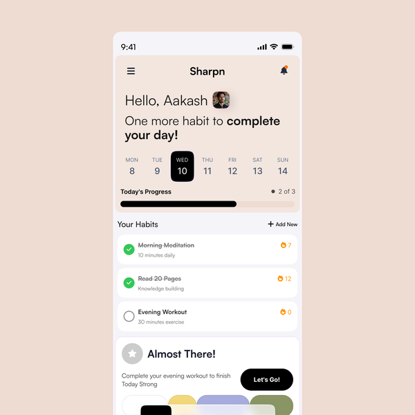 Habit Tracker App Design