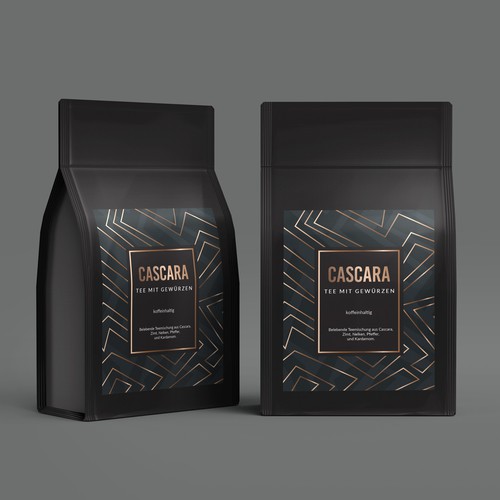 Cascara tea label Design by Experiva