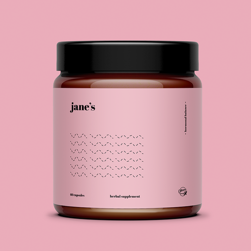 Minimal supplement label design Design by Pice Wilf