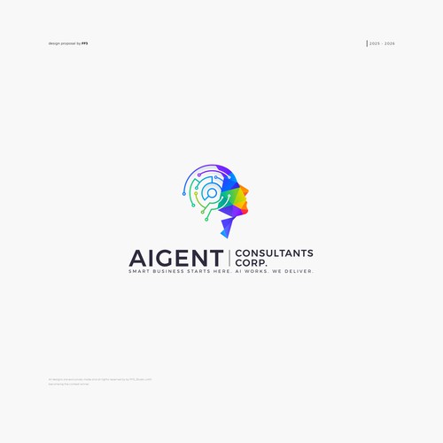 AI Agent Company: Appealing to small to medium sized businesses. Design by FF3