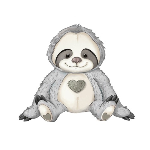 Design a Sloth Stuffed Animal Character for Autistic Children Design by Vesela Toncheva