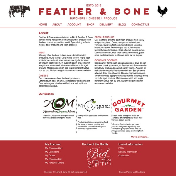 Design by Little Happy Co. titled "Website About Us page design for High End Online gourmet grocer"