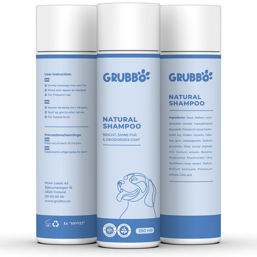 Design label for dog shampoo Design by Imee008