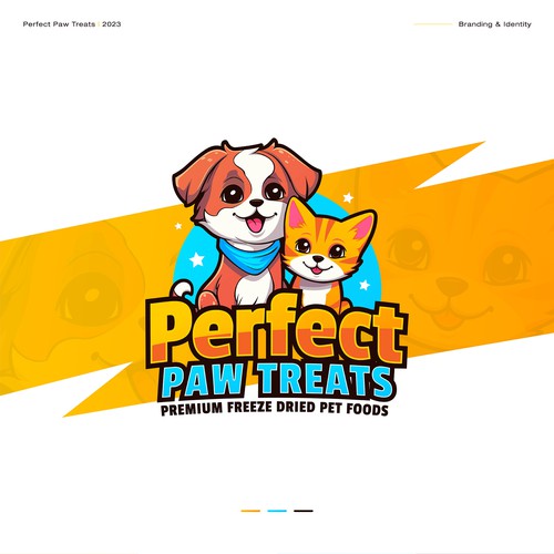 Design Perfect Paw Treats Modern & Vibrant Happy Logo di João Felipe Dias