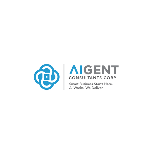 AI Agent Company: Appealing to small to medium sized businesses. Design by atmeka