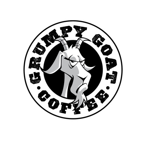 Grumpy Goat Coffee Shop, fun, modern, and powerful Design by gcsgcs