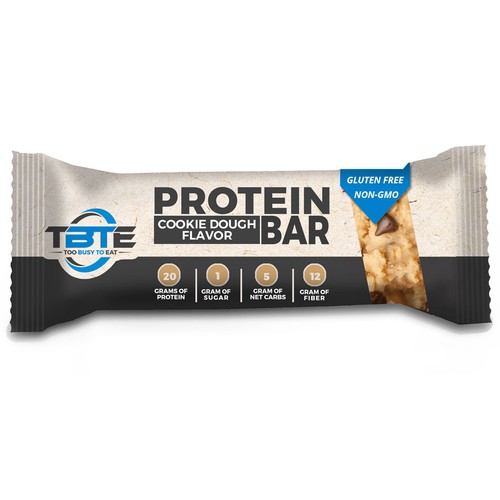 Design Design a unique protein bar wrapper for Too Busy To Eat por CobyStar