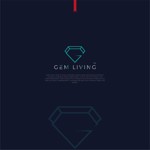 Geometrical, minimalist, modern brand design for Gem Living Design by AalianShaz