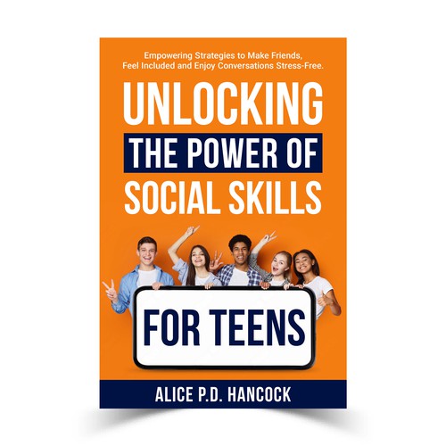 Minimalist Book cover for Teens ages 13-18 suffering from social anxiety and need to learn social skills Réalisé par KMS Arafat