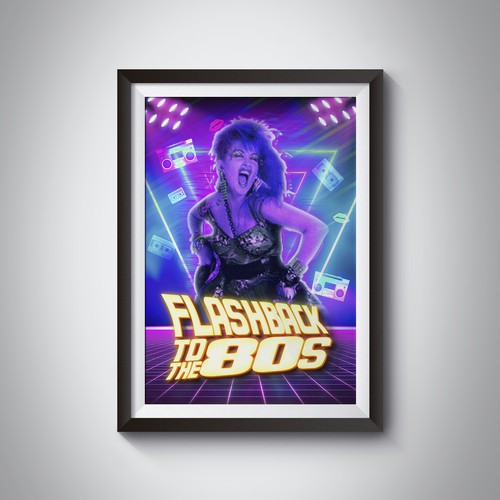 Poster for 1980s Pop Music Stage Show Design by DP Creative Studio