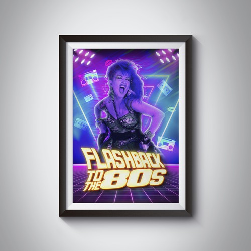 Poster for 1980s Pop Music Stage Show Design by Creative Thinking