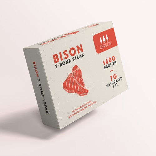 BISON T-BONE STEAK - FROM THE LAND OF THE COWBOYS Design by Paresh Jadhav