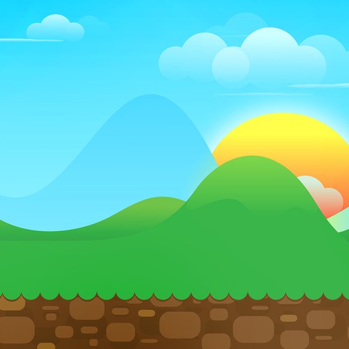 Iphone Game Design like Tiny wings-ontwerp door m.zen