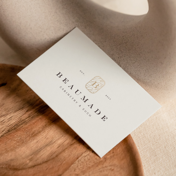 Logo for a High-End Custom Cabinetry Shop