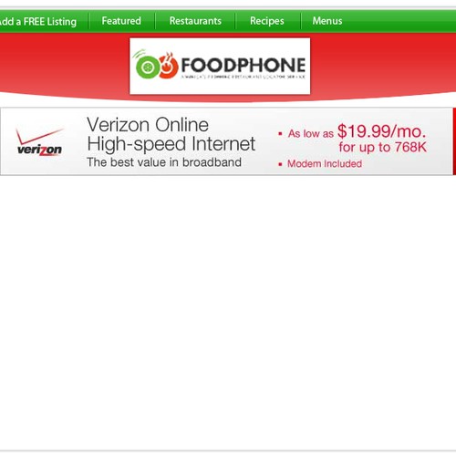 FOODPHONEÂ™  RESTAURANT LOCATOR UNCODED TEMPLATE CONTEST
